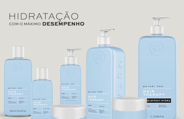 Lançamento Hydra Hair Therapy de Mutari Pro: conheça a nova linha profissional!